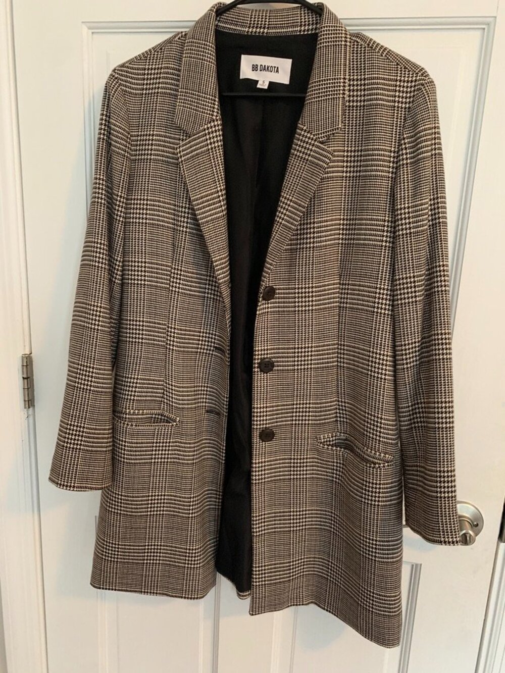 Anthropologie Plaid Blazer Button up Jacket Size S Oversized - Picture 4 of 5